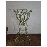 Green Painted Metal Planters Stand
