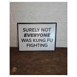 Rectangular Metal Sign with Text Design