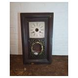 Wooden Clock Frame with Parts and Glass Panel