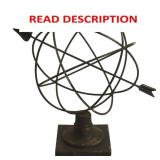 HD DESIGNS IRON GLOBE SCULPTURE - BROWN, 11.4 IN