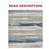 TOWERHILL COLLECTION BLUE 4X5 MODERN ABSTRACT POLY