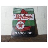 Metal Texaco Sky Chief Gasoline Sign