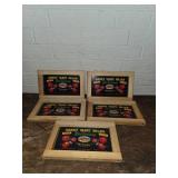 Wooden Boxes with Sunny Slope Nectarine Signs