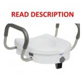 EQUATE RAISED TOILET SEAT WITH HANDLES, 5' SEAT RI