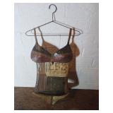 Metal Sculpture of a Torso with License Plate Desi