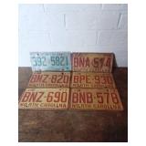 Collection of Metal License Plates