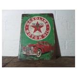 Texaco Gasoline Metal Advertising Sign