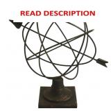 HD DESIGNS IRON GLOBE SCULPTURE - BROWN, 11.4 IN