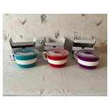 3 Microwave Bowls with Lids