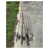Collection of Spinning and Casting Fishing Rods