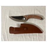 Knife with Leather Sheath