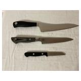 Three Kitchen Knives