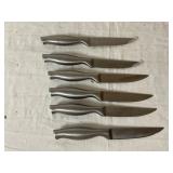 Six Stainless Steel Knives