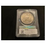 1921 High Relief Peace Silver