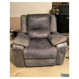 Gray Upholstered Recliner