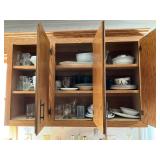 Kitchenware inWood Cabinet