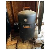 Meco Barrel Charcoal Smoker with Lid Thermometer