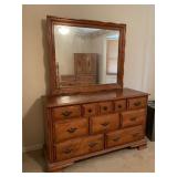 Wooden Dresser with Mirror