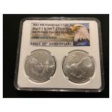 Two 2021ï¿½ Silver Eagles