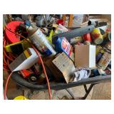 Metal Wheelbarrow with Mixed Contents