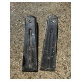 Pair of Metal Wedge Blocks for Industrial Use