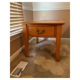 Wood Side Table with Drawer