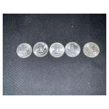 5 Washington Quarters