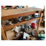 Wooden Workbench with Integrated Vise
