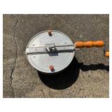 Metal Hand-Crank Popcorn Popper With Wooden Handle