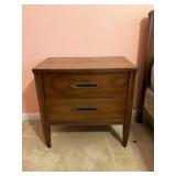 Wooden 2 Drawer Nightstand
