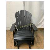 Black Adirondack Polywood Glider Chair