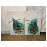 Oil on Canvas Peacock Paintings