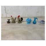 Set of 6 Decorative Items Including Porcelain and