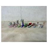 19 Porcelain Miniature Shoes