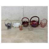7 Glass Baskets and Bowls