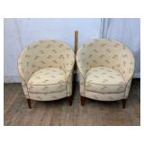 Upholstered Barrel Back Chairs