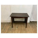 Wood Table with Lower Shelf