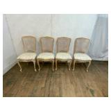 4 Chairs with Fabric Seats