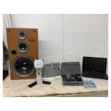 Electronics Lot With Laptop, Speakers, and Securit