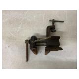 Small Iron Bench Vise With Screw Mechanism
