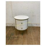 Round Two-Drawer End Table