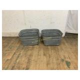 2 Galvanized Wash Tubs