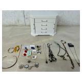 Jewelry in Wooden Box