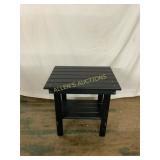Black Polywood Slatted Side Table