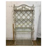 Metal Bakerï¿½s Rack with Grape Vine Motif