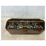 Metal Toolbox with Tools