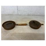 2 Cast Iron Skillets with Lids