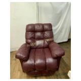 Tufted Faux Leather Recliner