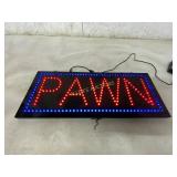 Illuminated LED Pawn Sign with Adapter