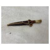 Knife with Leather Sheath